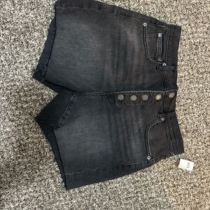 GAP Charcoal High-Rise Denim Shorts